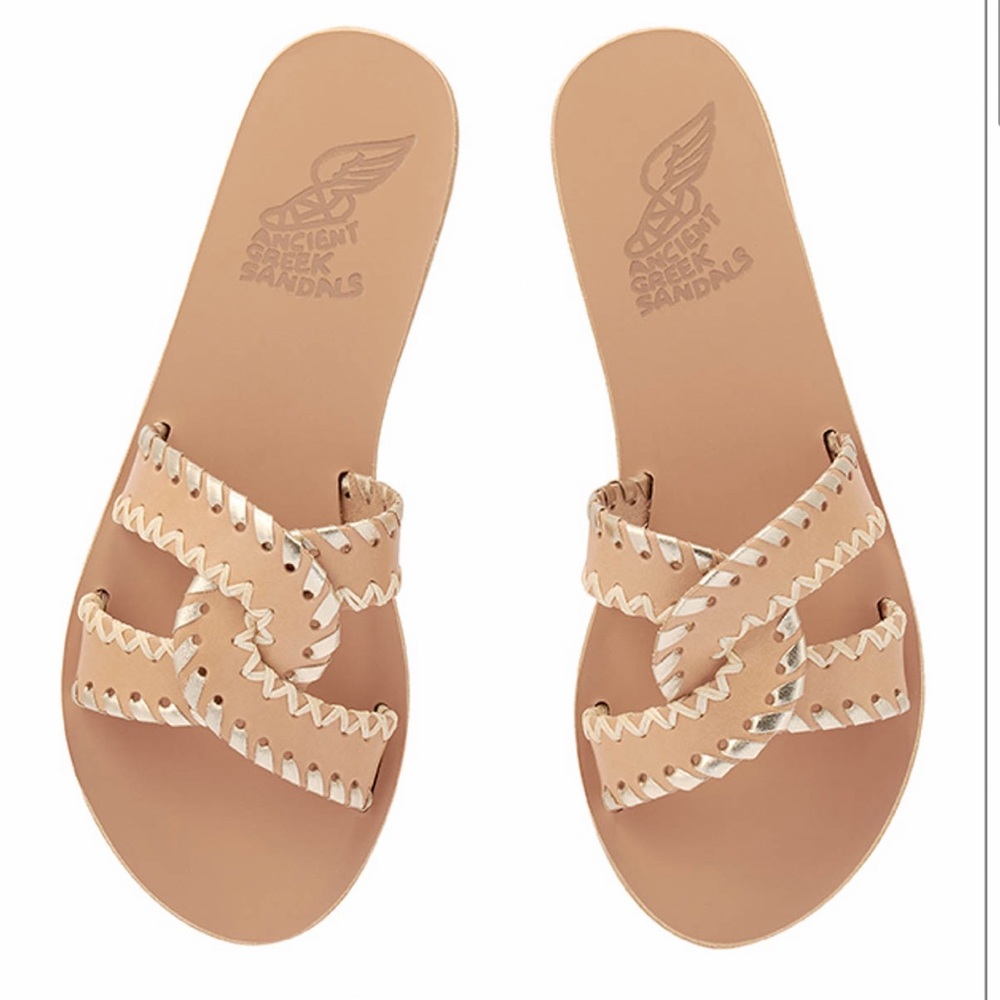 ANCIENT GREEK SANDALS Desmos Stitch Slide Sandals